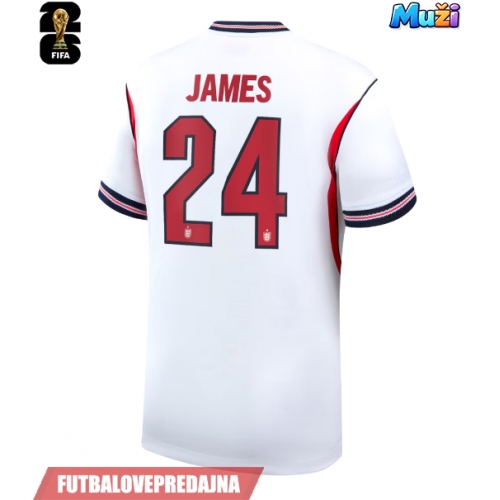 Lacne Muži Futbalové dres Anglicko Reece James #24 MS 2026 Krátky Rukáv - Domáci